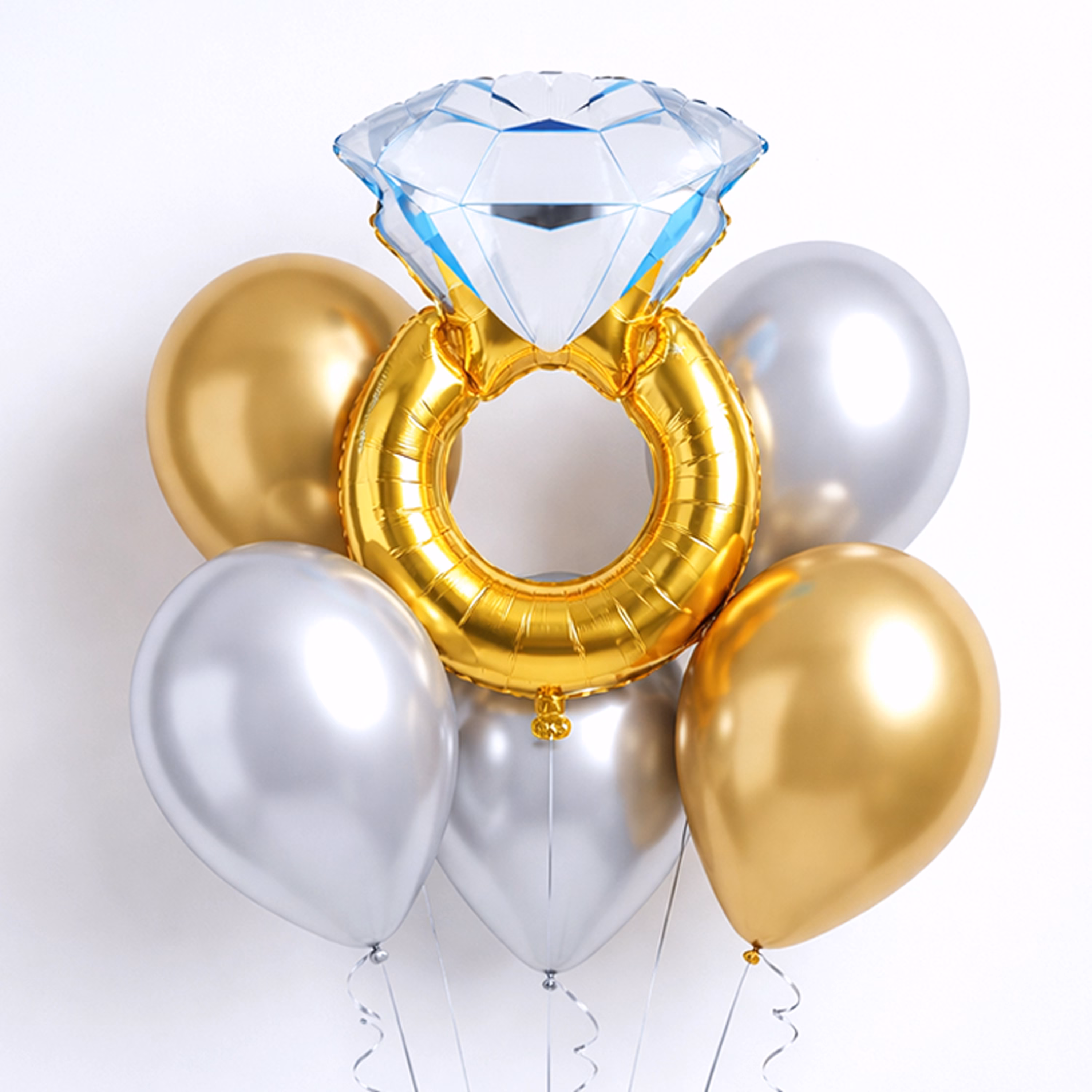 Gold Ring Balloon Bundle