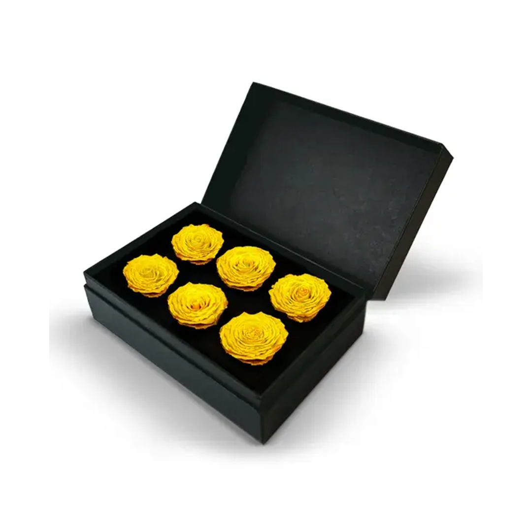 6 Yellow Eternal Roses