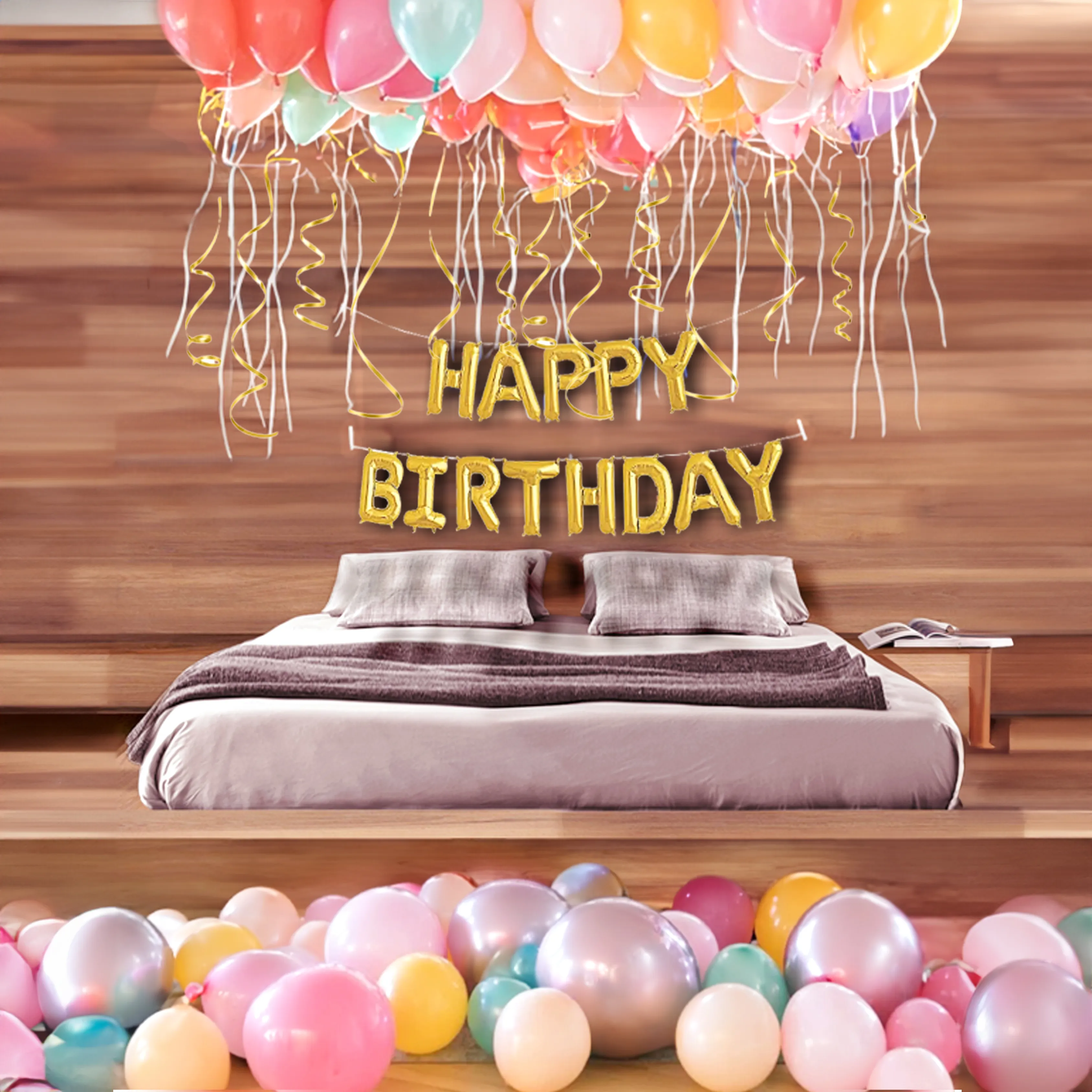 ديكور غرفة بالون عيد الميلاد