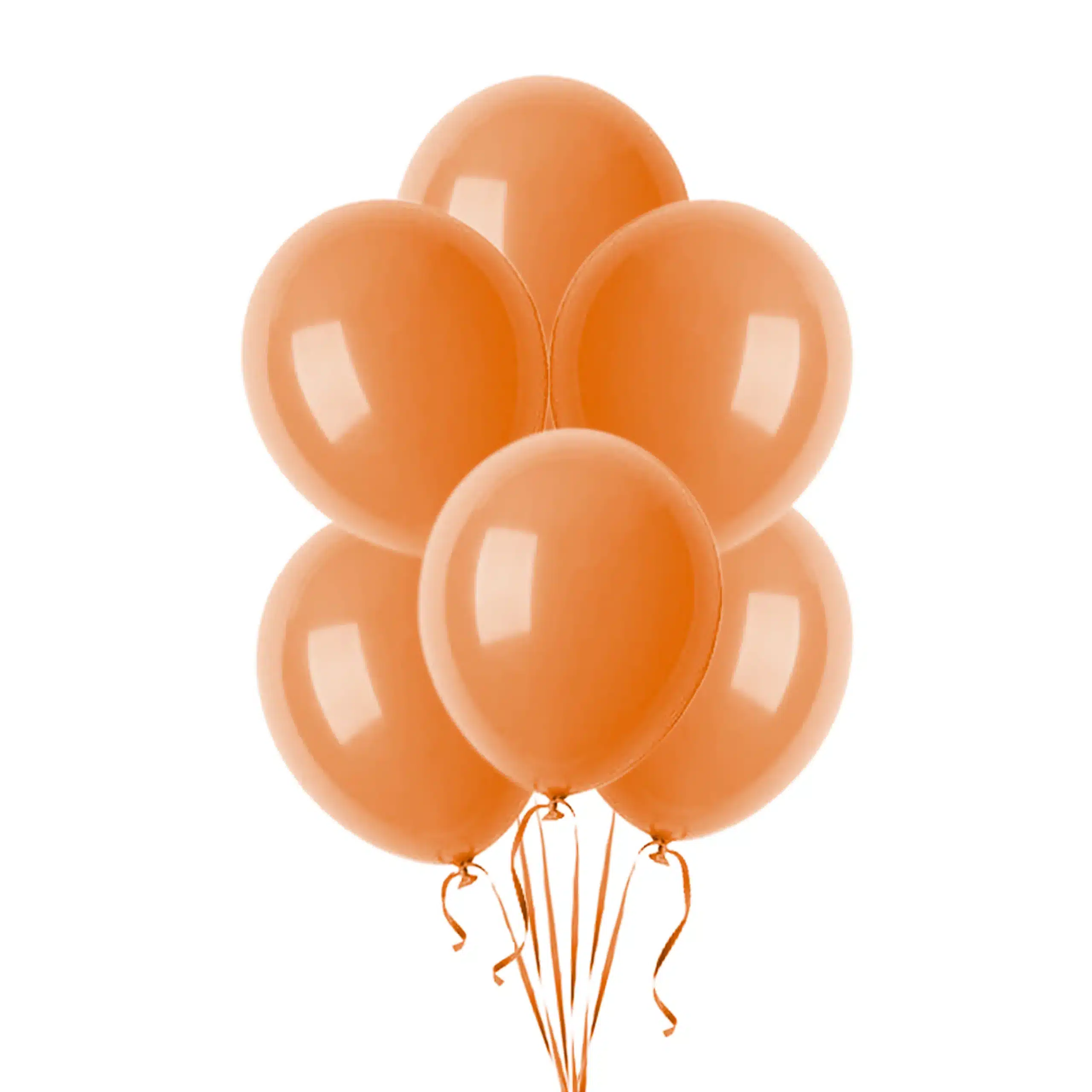 6 Orange Balloons