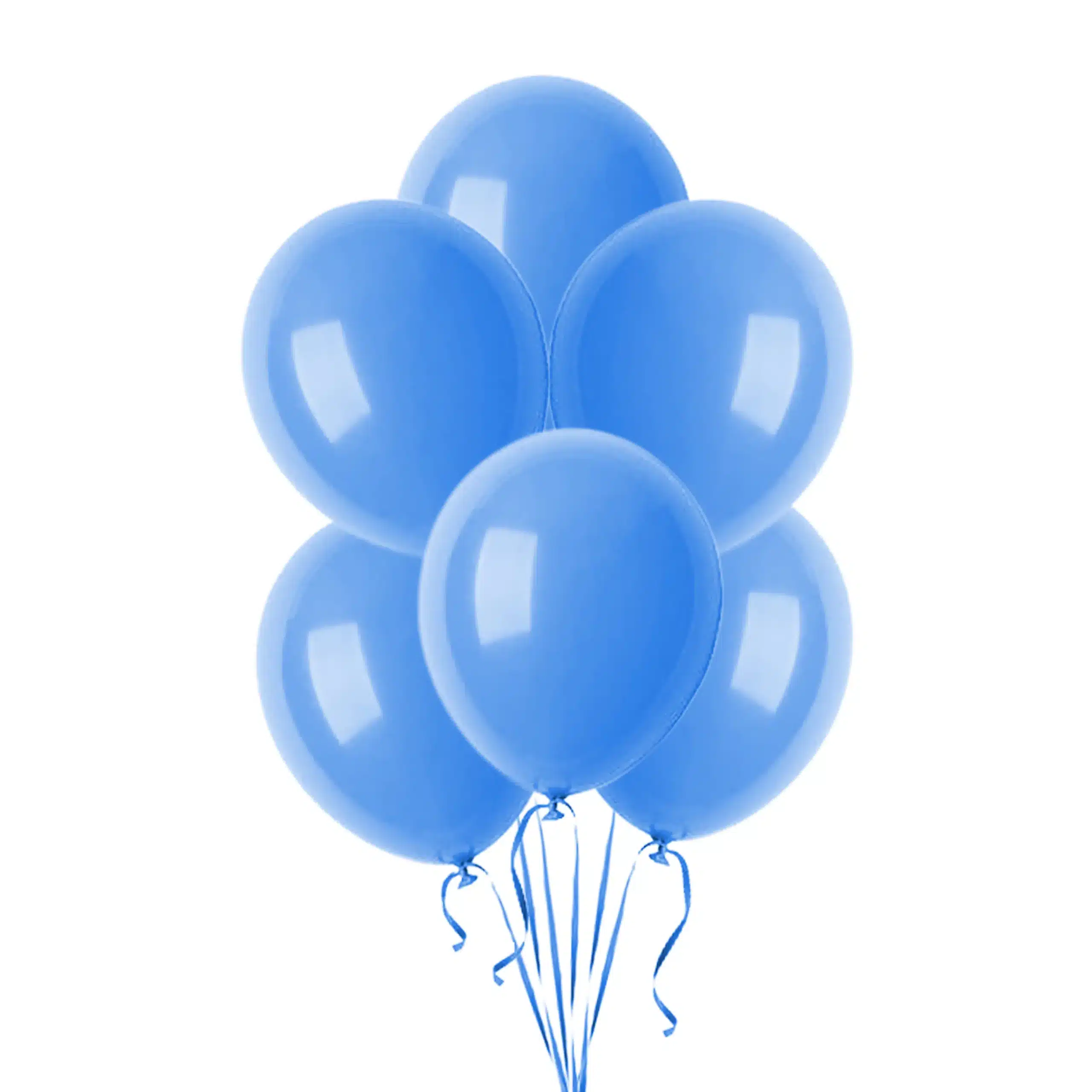 6 Blue Balloons