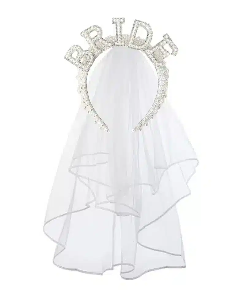 غطاء رأس العروس مع طرحة