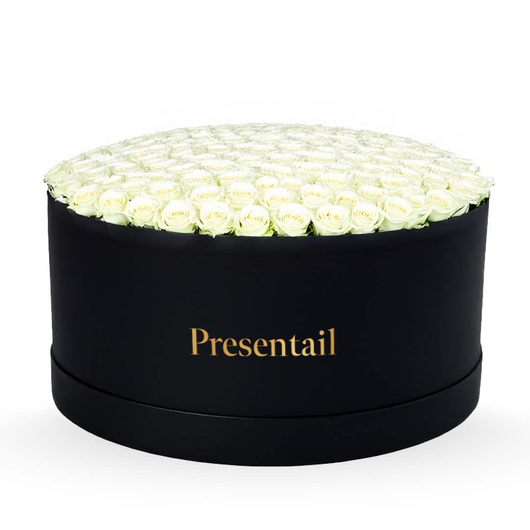 Colossal White Roses Box