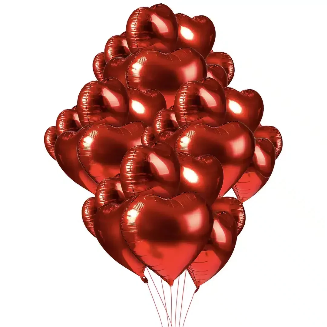 30 Red Heart Foil Balloon
