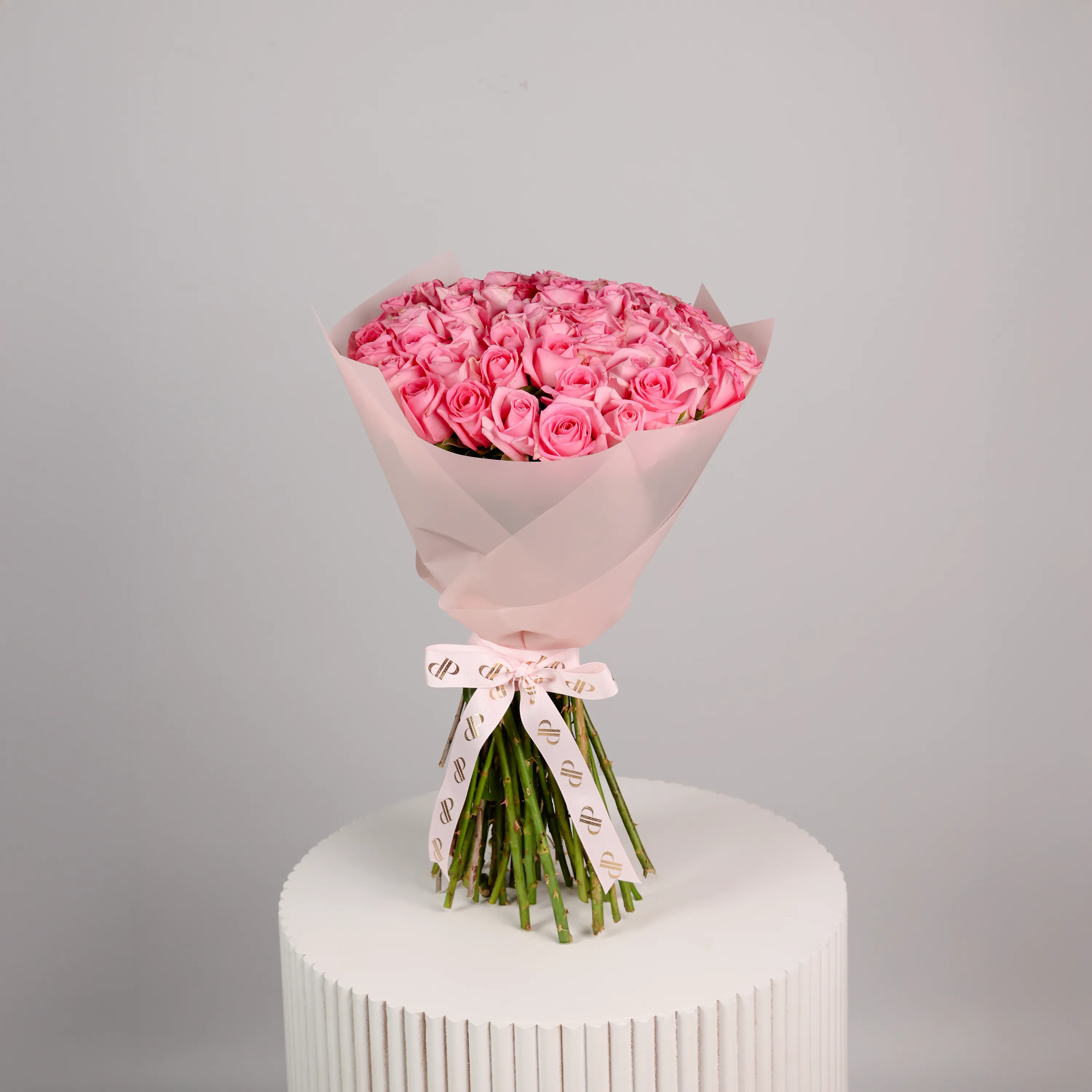 50 Pink Roses Arrangement