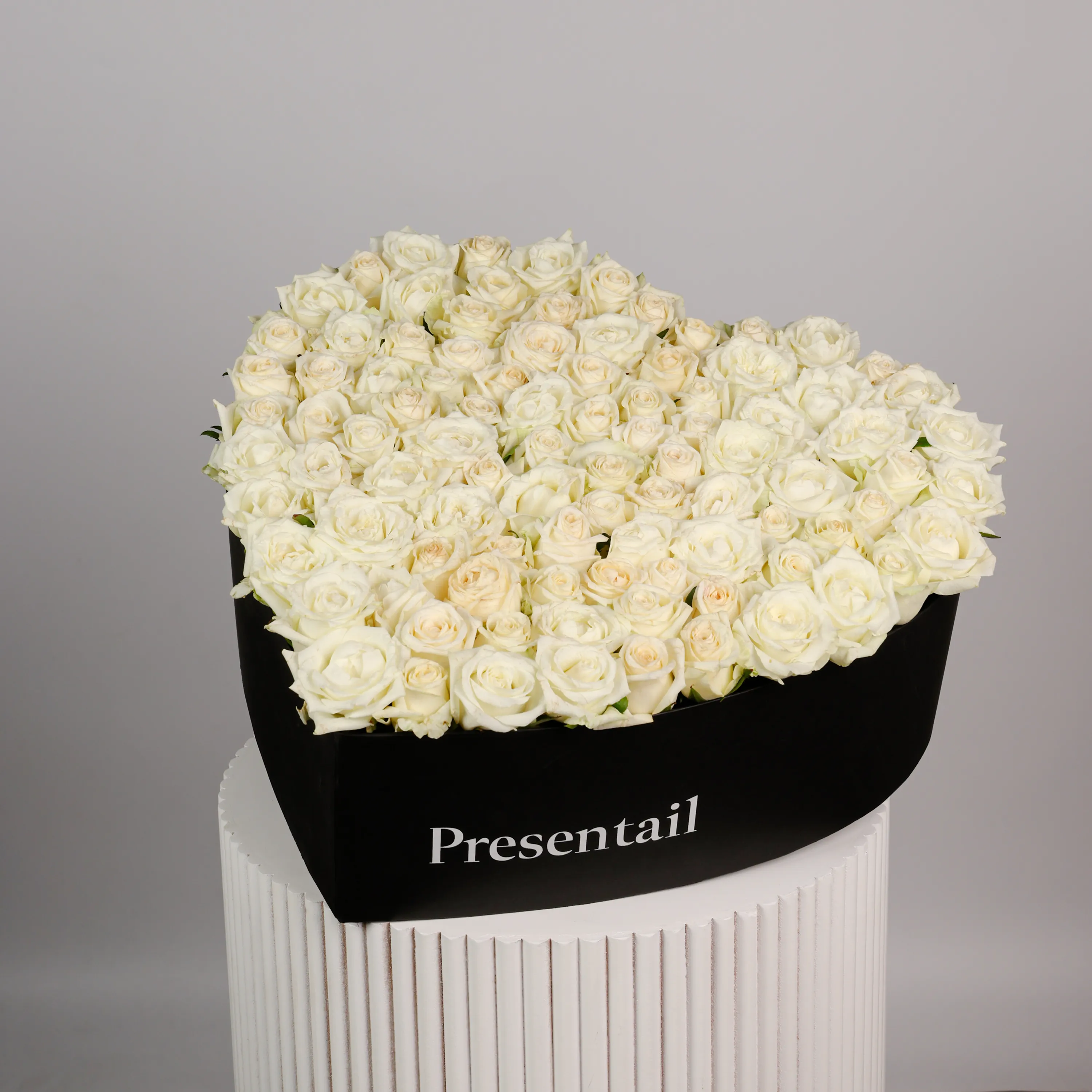 Large White Heart Box