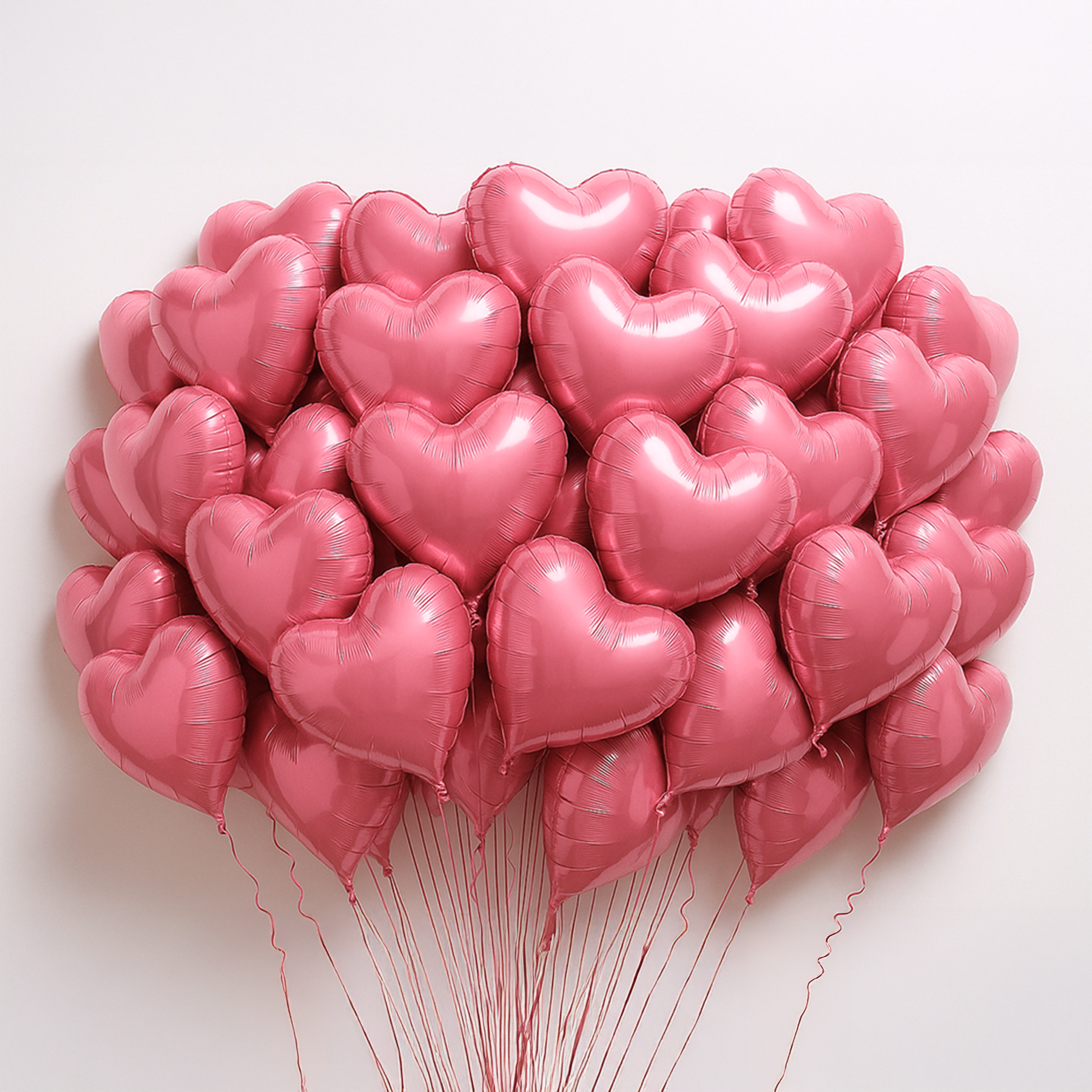 30 بالون فويل قلب وردي 30