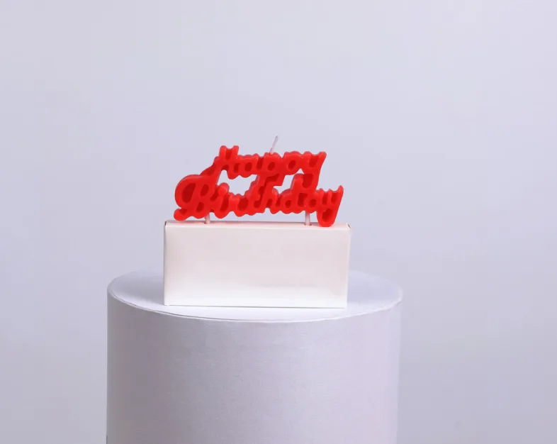 Red Happy Birthday Candle — flower & gift delivery
