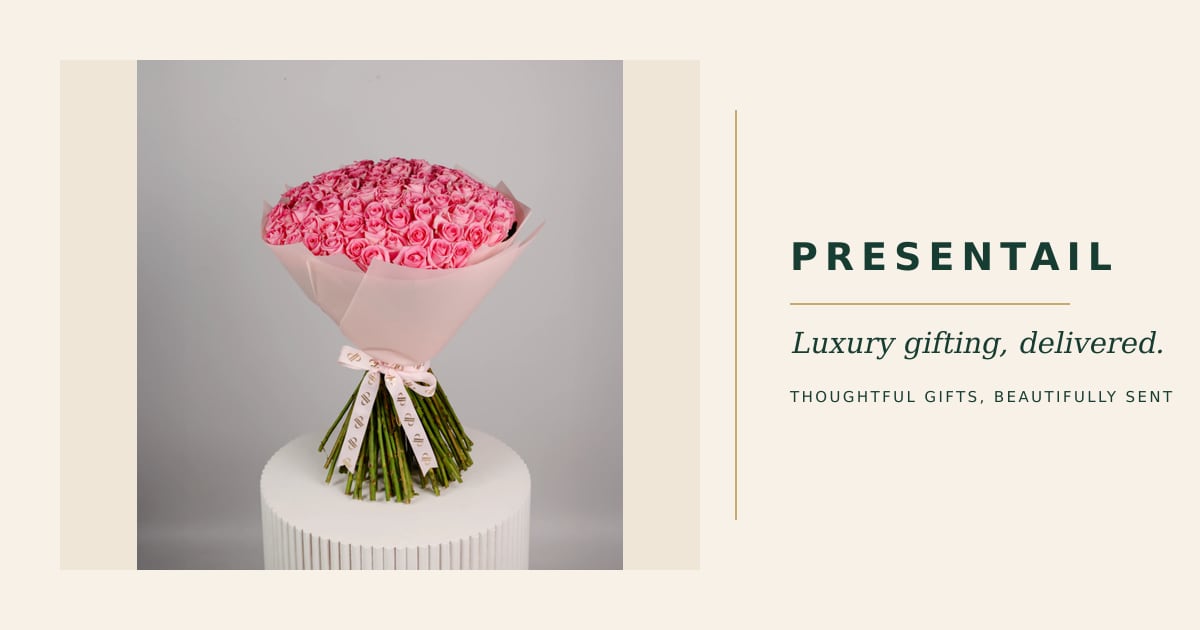 100 Pink Roses Arrangement