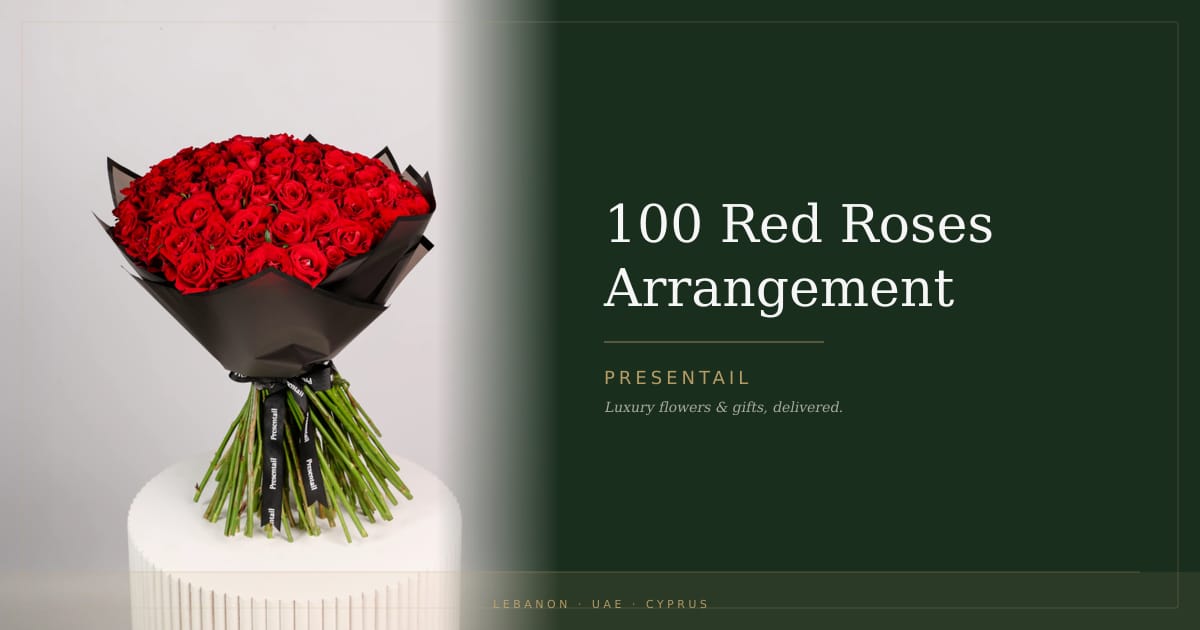 100 Red Roses Arrangement