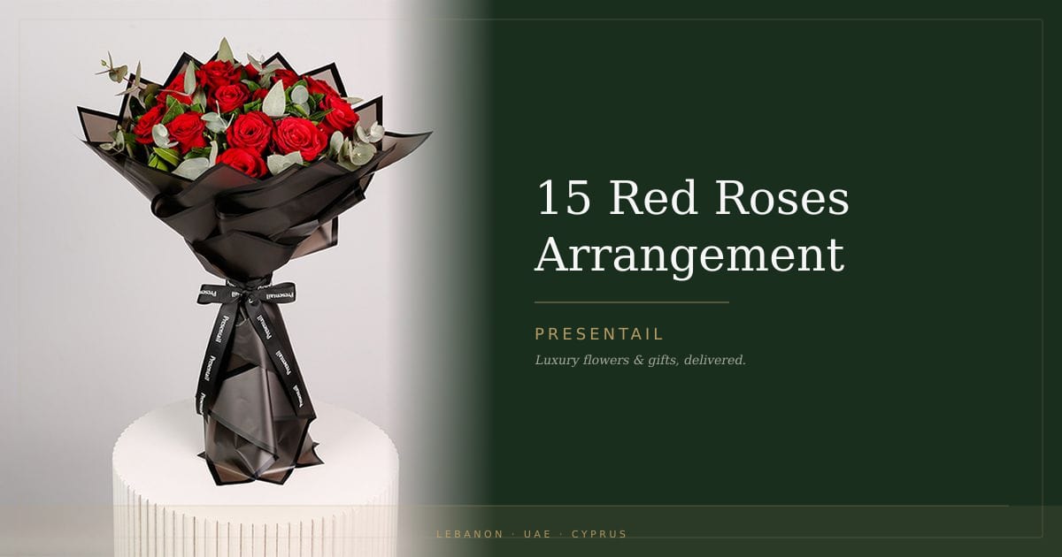 15 Red Roses Arrangement
