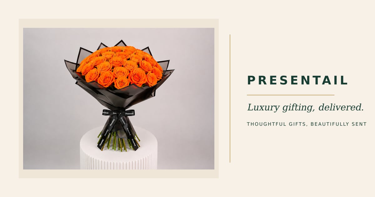25 Orange Roses Arrangement