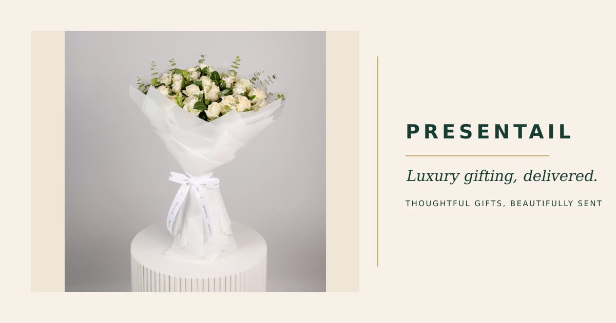25 White Roses Arrangement