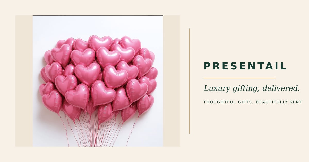 30 Pink Heart Foil Balloon
