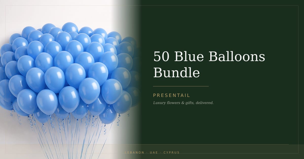 50 Blue Balloons Bundle