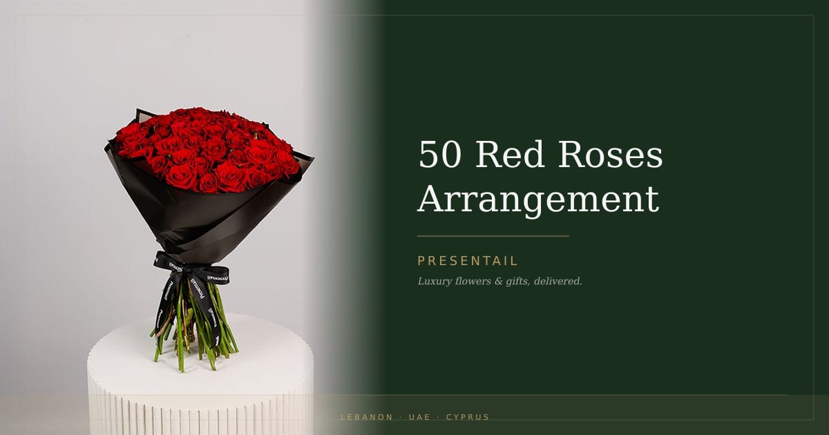 50 Red Roses Arrangement