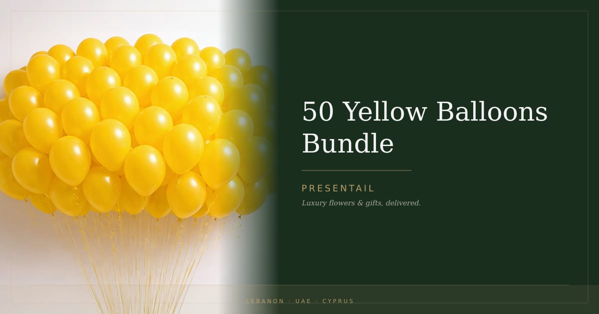 50 Yellow Balloons Bundle