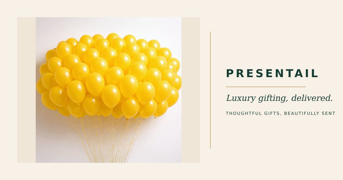 50 Yellow Balloons Bundle