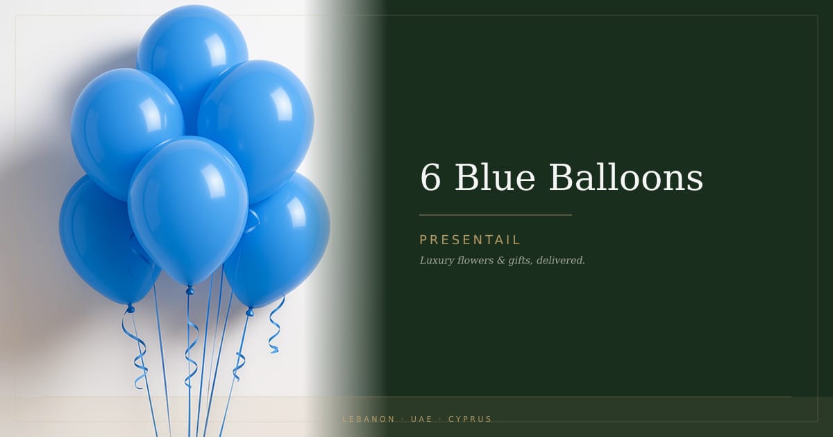 6 Blue Balloons