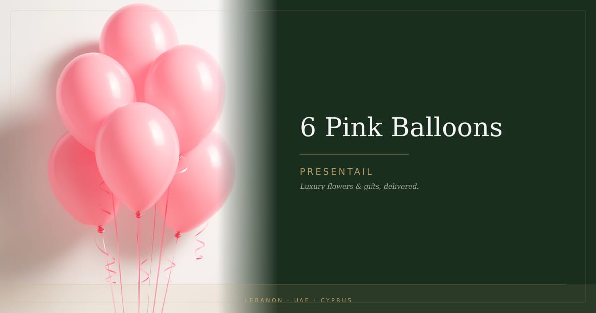 6 Pink Balloons