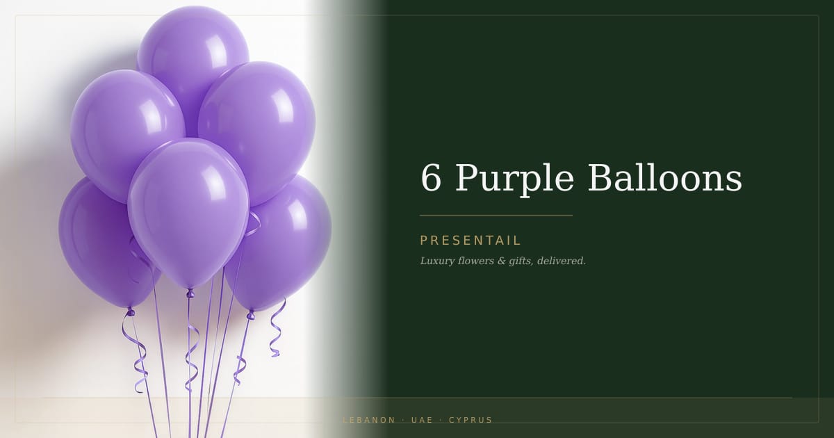 6 Purple Balloons