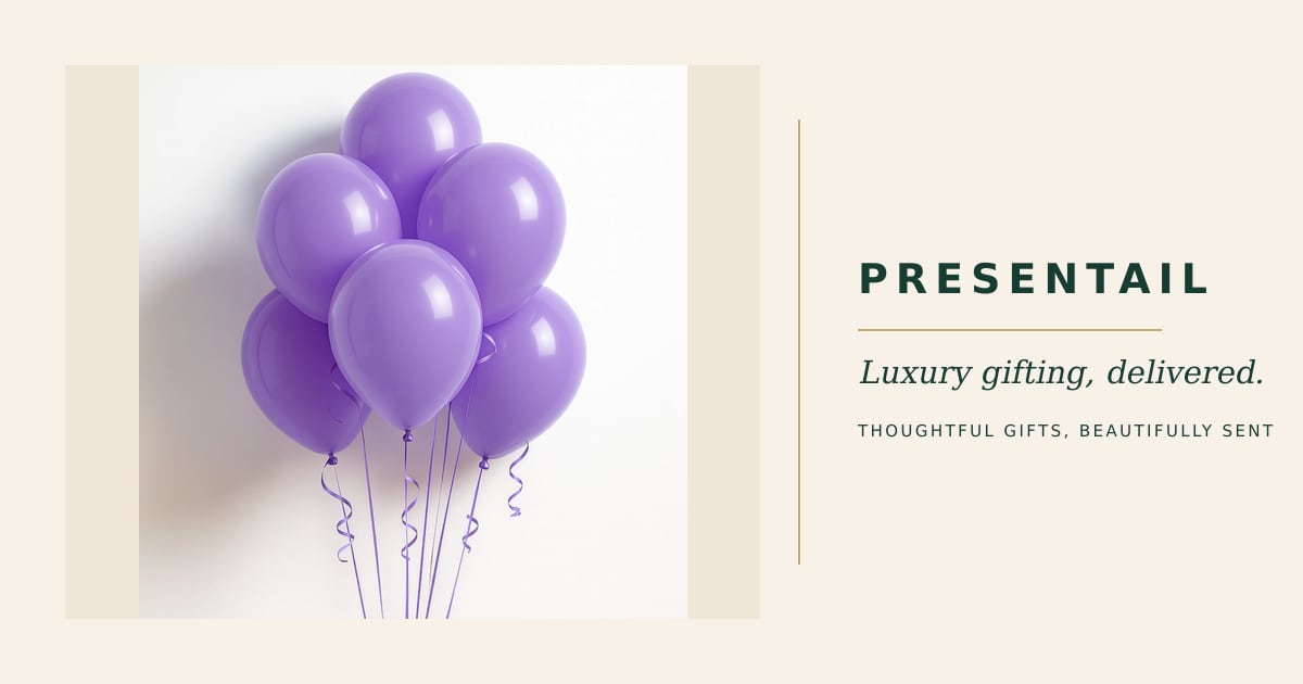 6 Purple Balloons