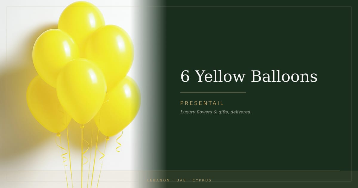 6 Yellow Balloons