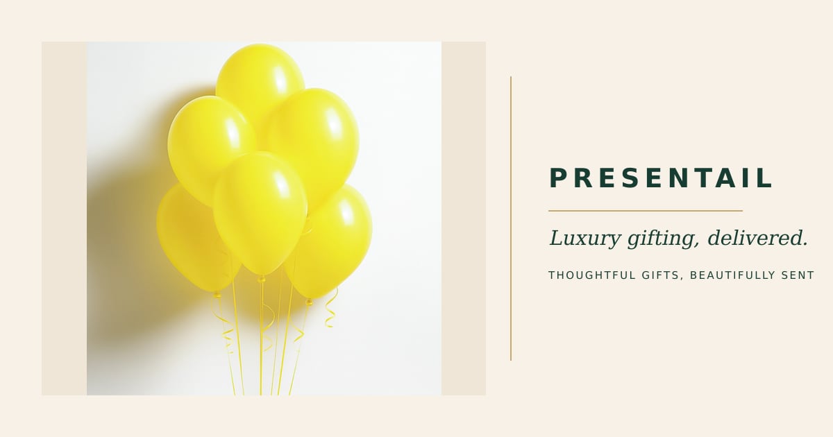 6 Yellow Balloons