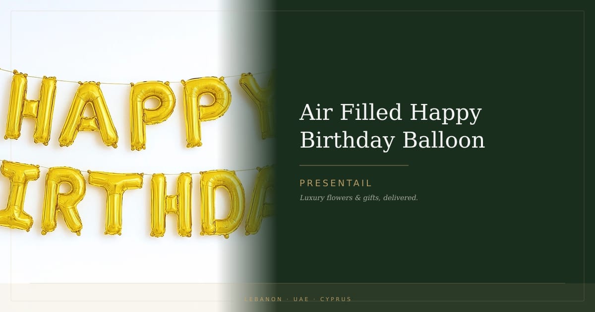 Air Filled Happy Birthday Balloon