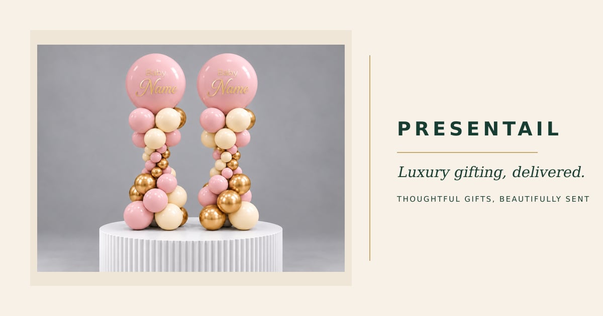 Baby Pink Balloon Columns