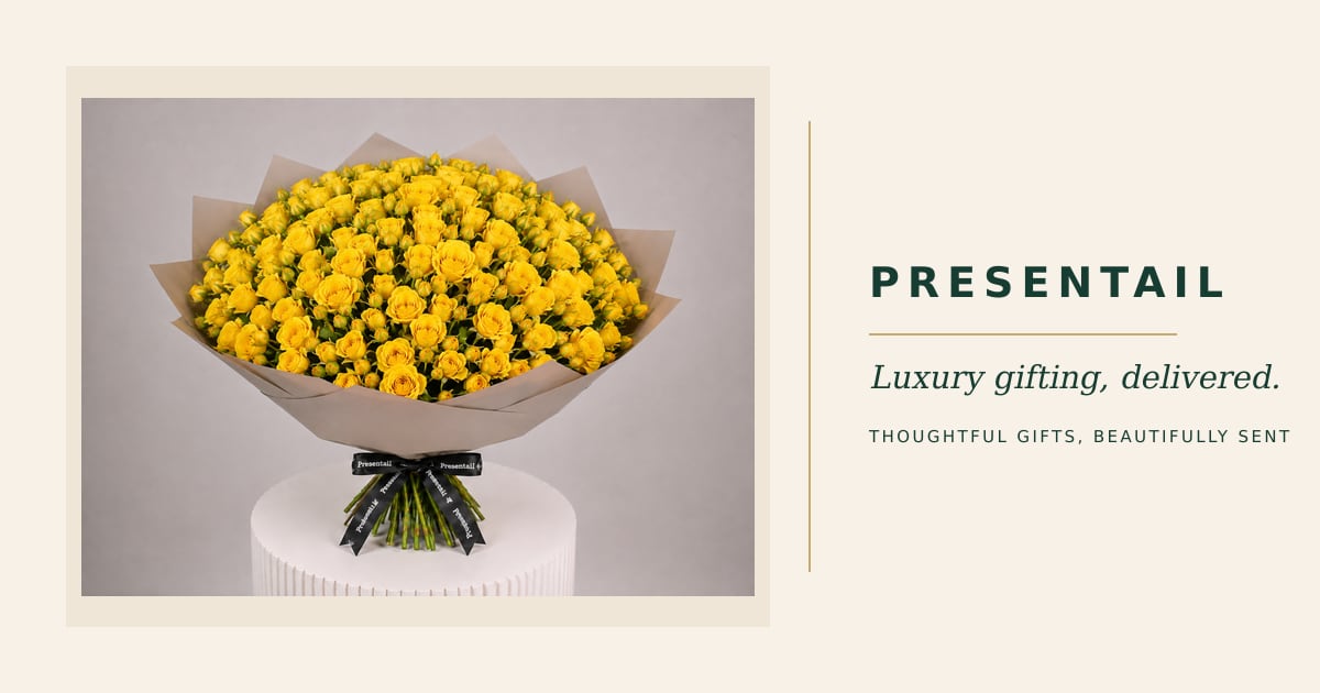 Big Yellow Baby Rose Bouquet