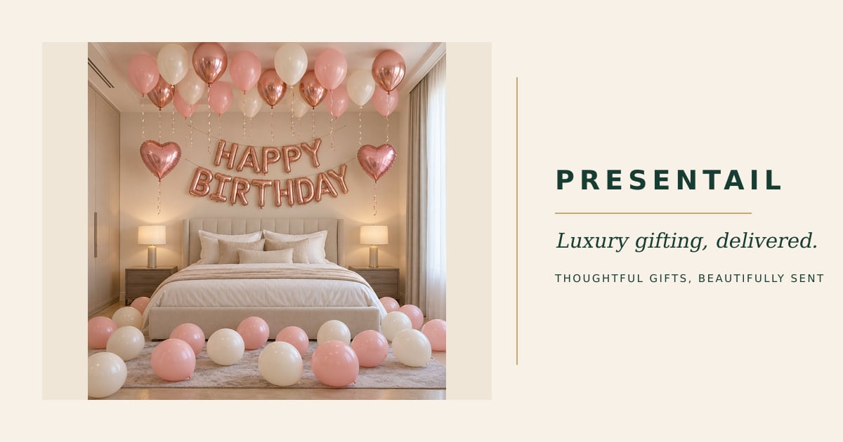 Blush &amp; Rose Gold Birthday Room Decoration