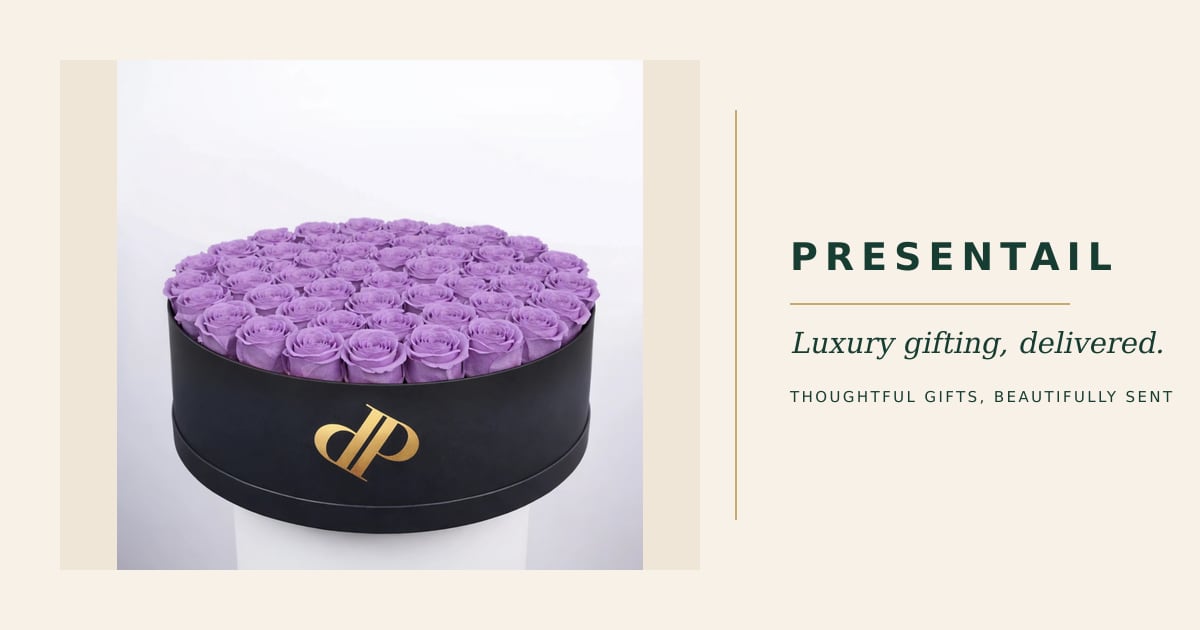 Colossal Lilac Roses Box