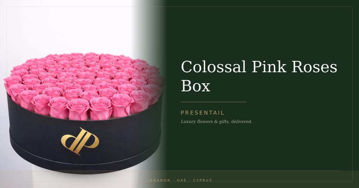 Colossal Pink Roses Box