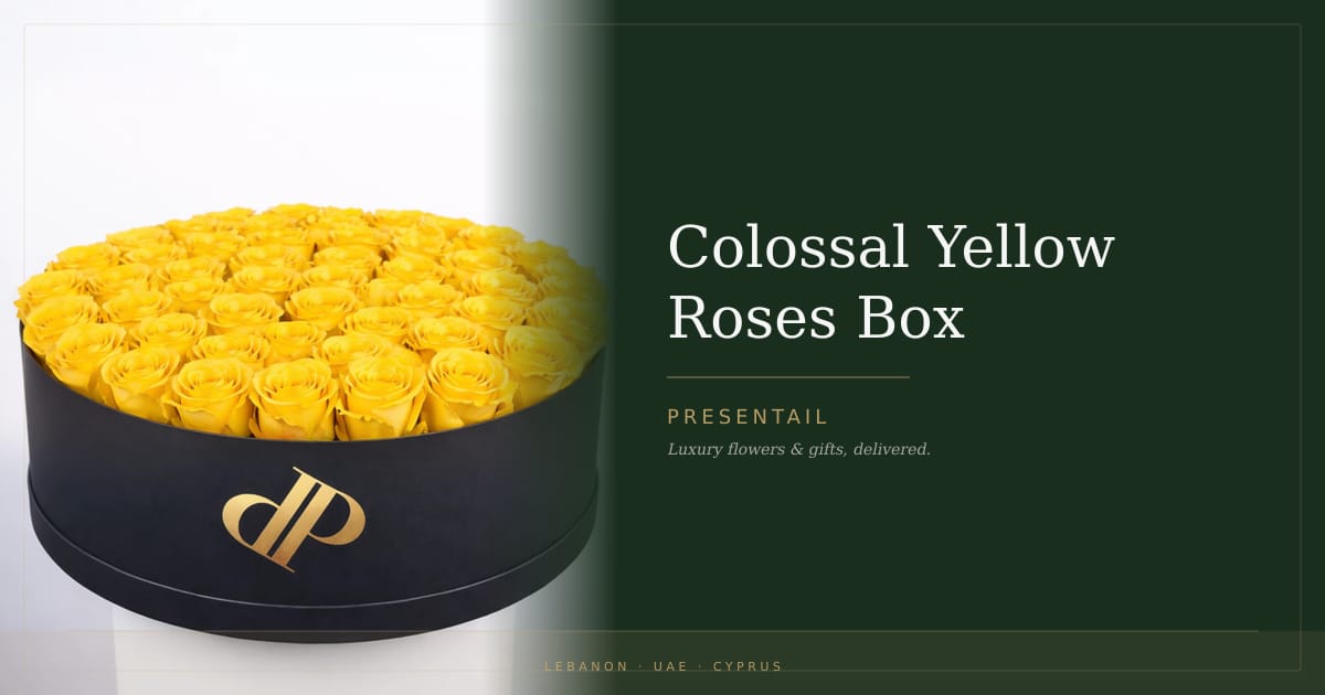 Colossal Yellow Roses Box