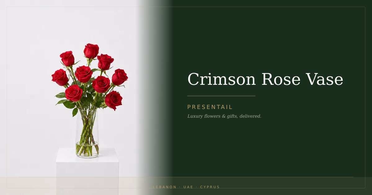 Crimson Rose Vase