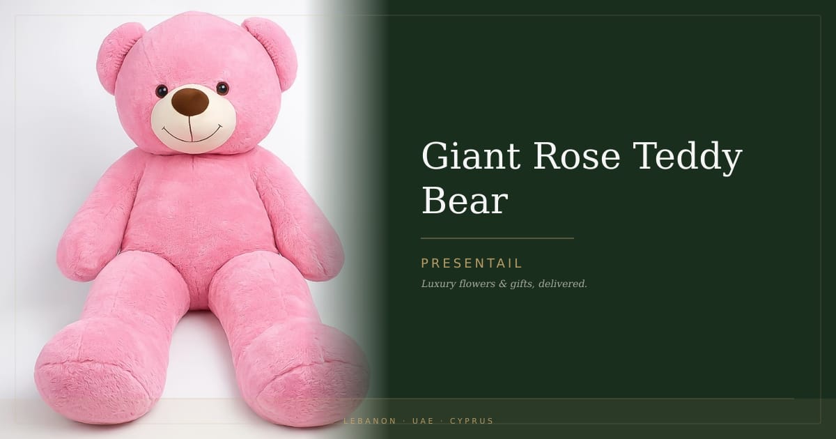 Giant Rose Teddy Bear