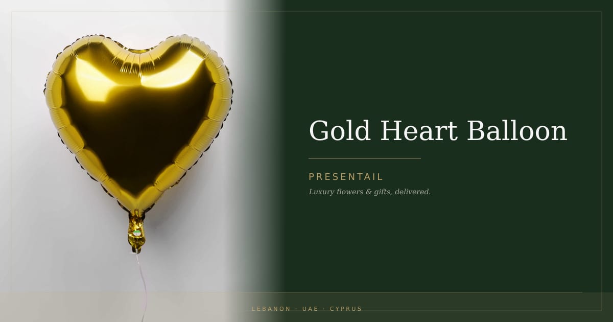 Gold Heart Balloon