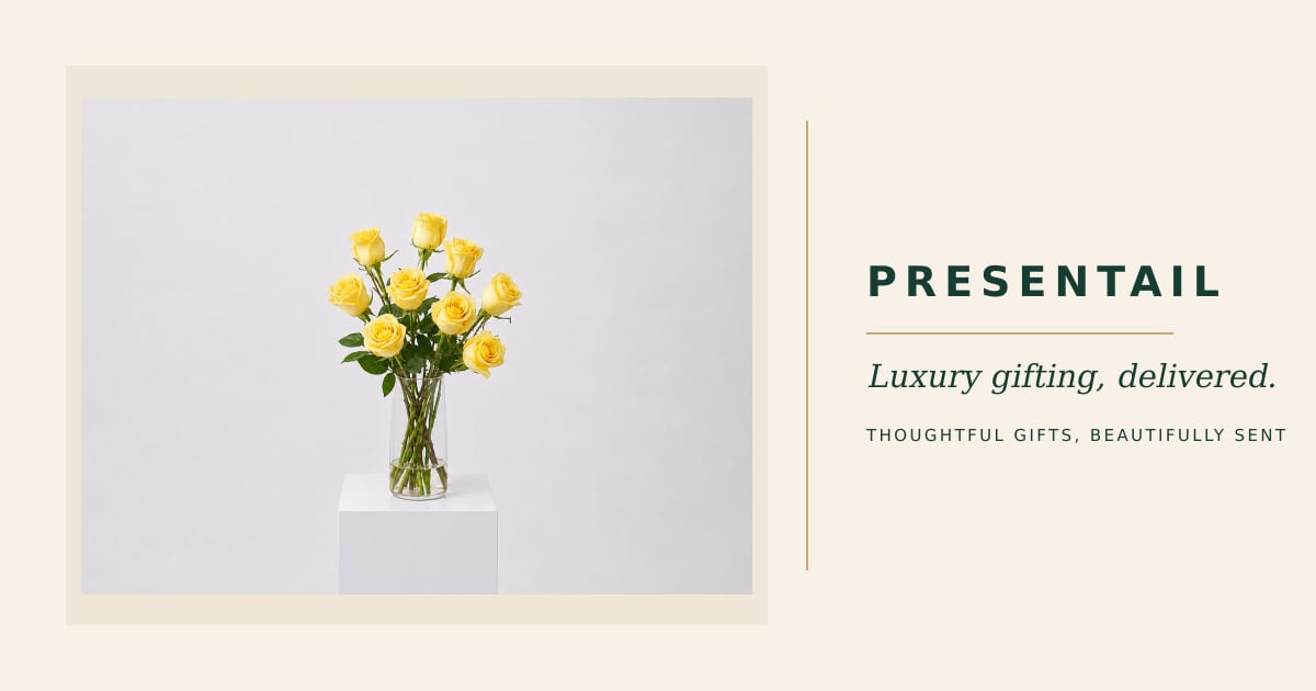 Golden Rose Vase