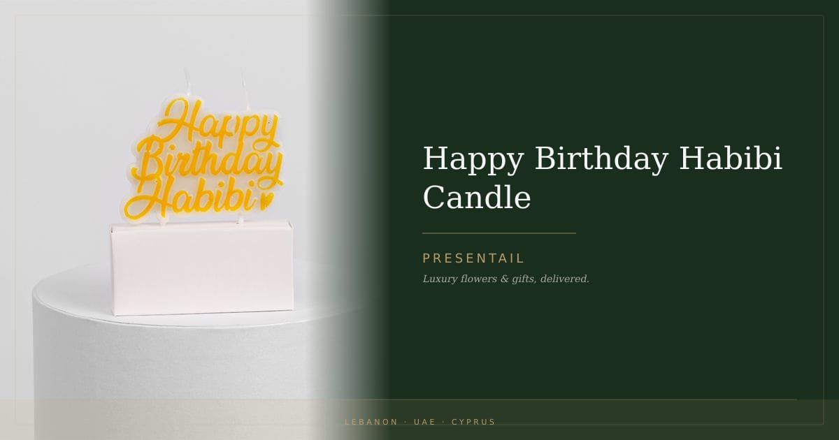 Happy Birthday Habibi Candle