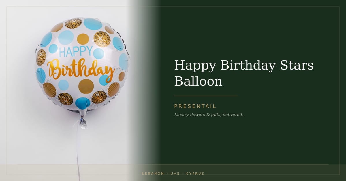 Happy Birthday Stars Balloon