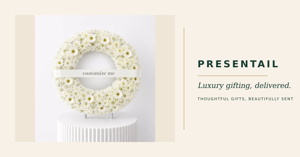 Heavenly White Wreath – Personalized Tribute