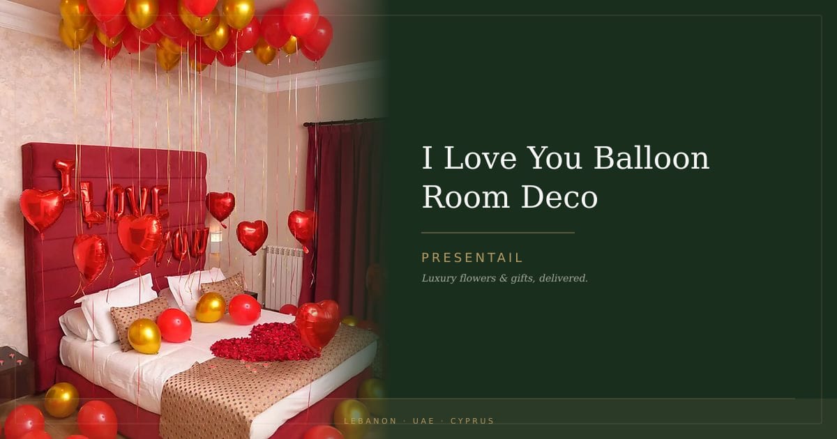 I Love You Balloon Room Deco