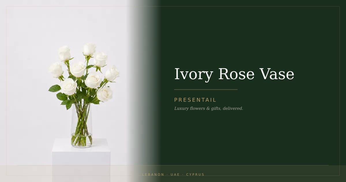 Ivory Rose Vase