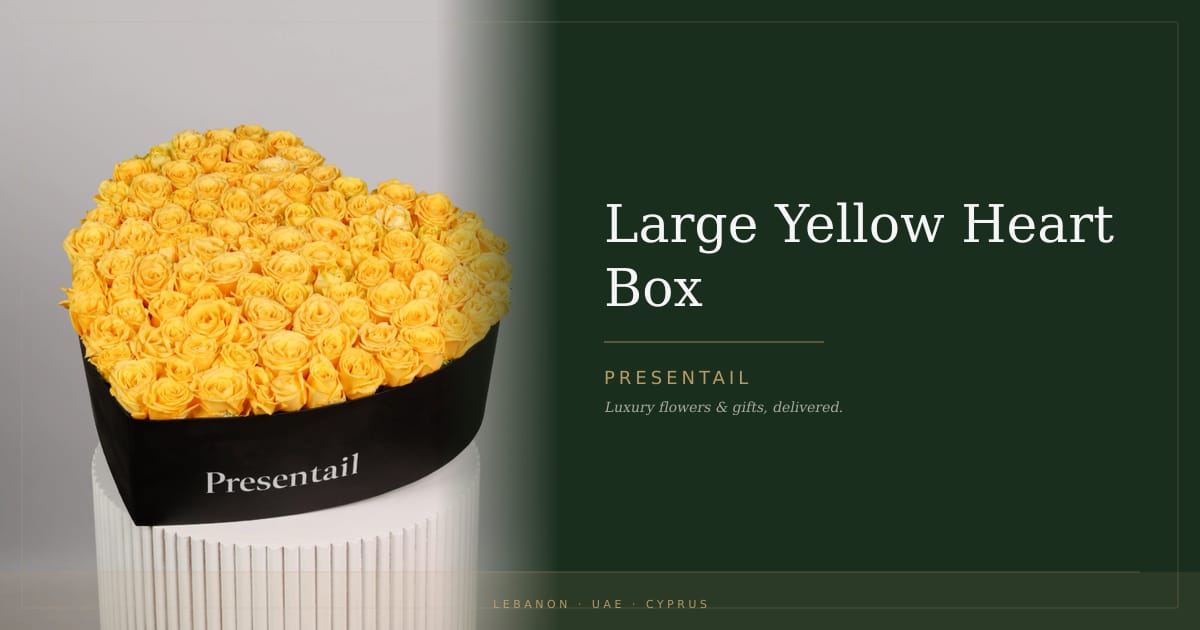 Large Yellow Heart Box