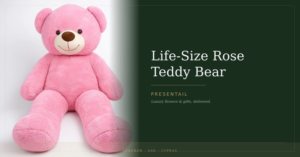 Life-Size Rose Teddy Bear