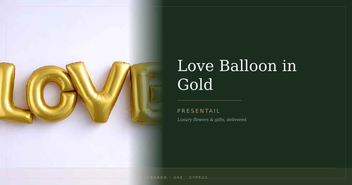 Love Balloon in Gold