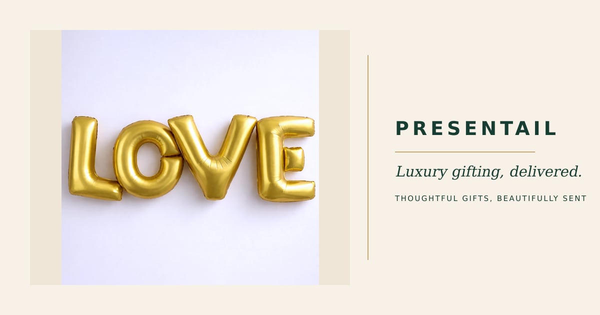 Love Balloon in Gold