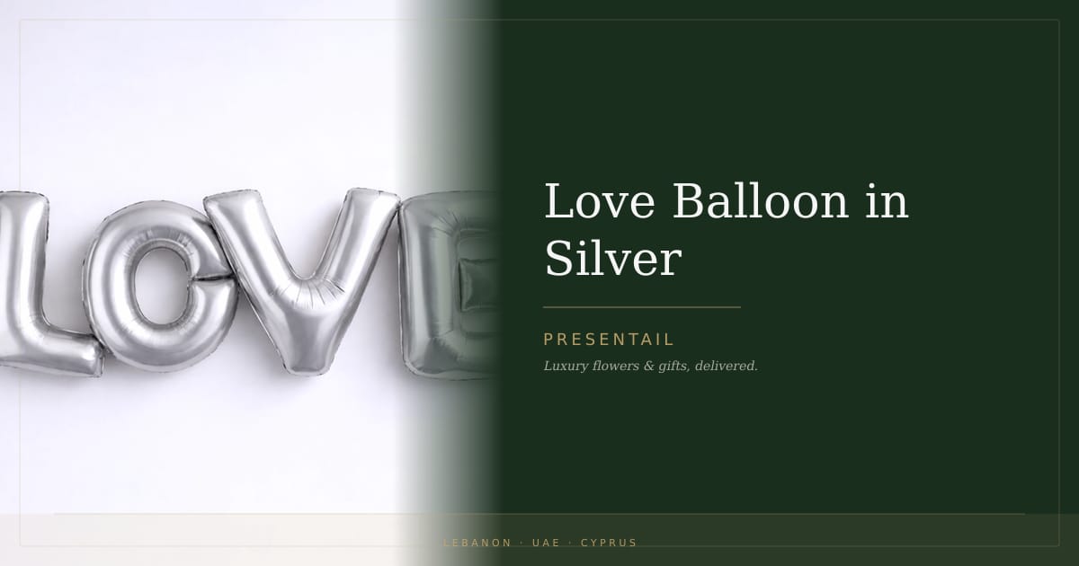 Love Balloon in Silver