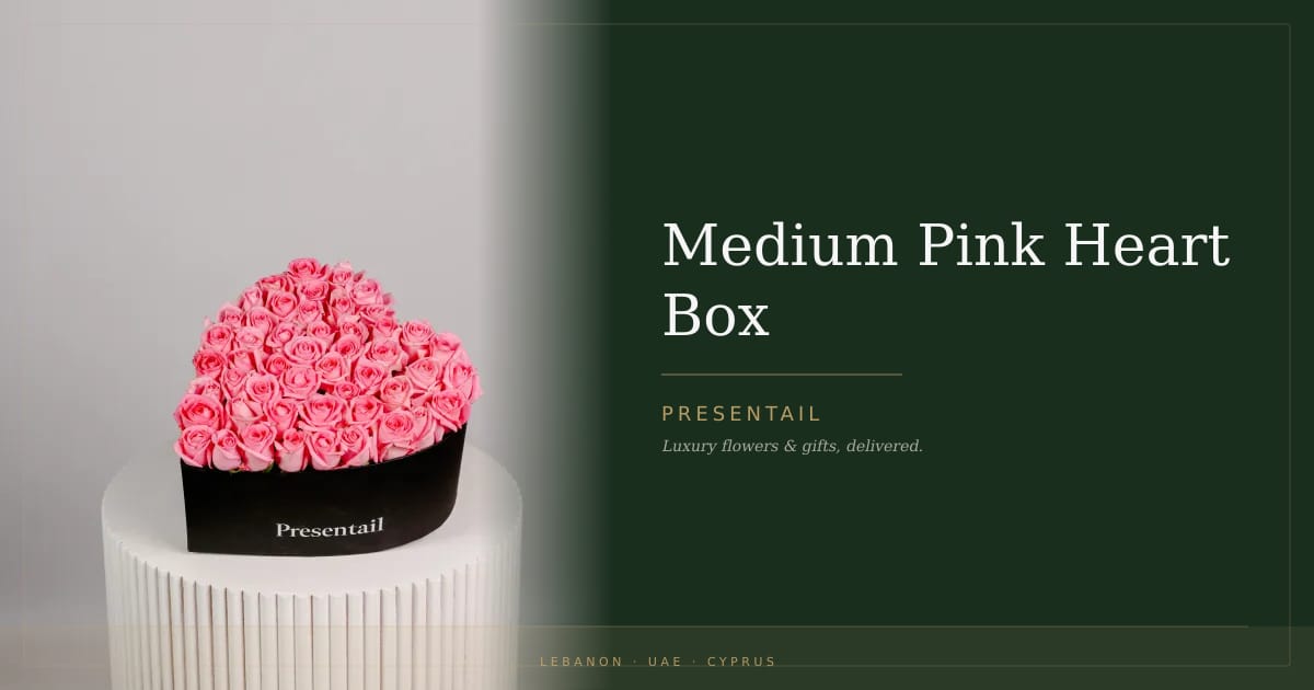 Medium Pink Heart Box